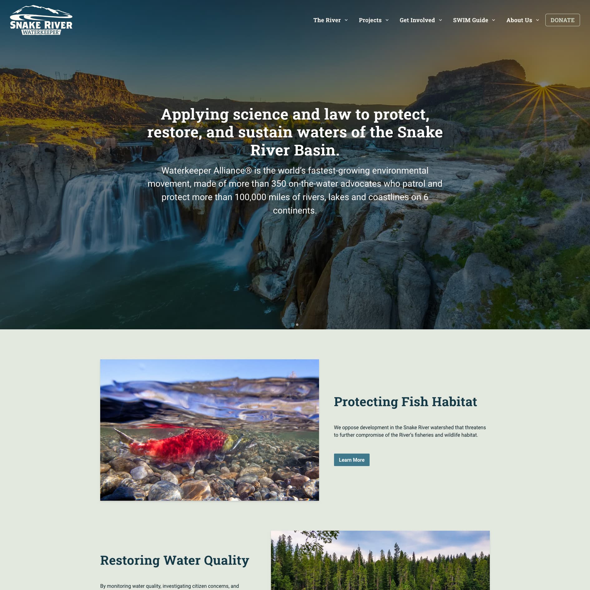 Snake River Waterkeeper Website