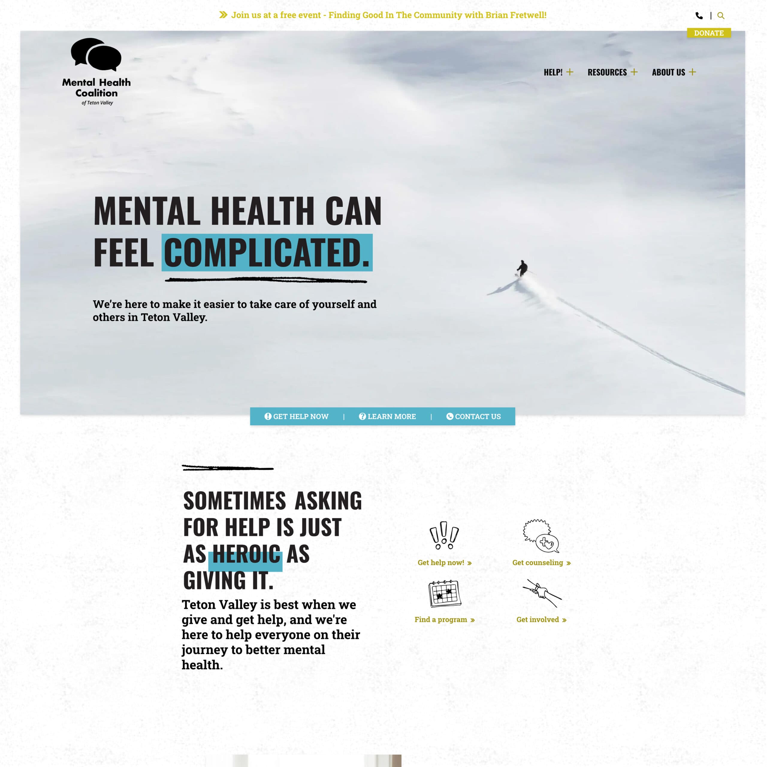 Teton Valley Mental Health website