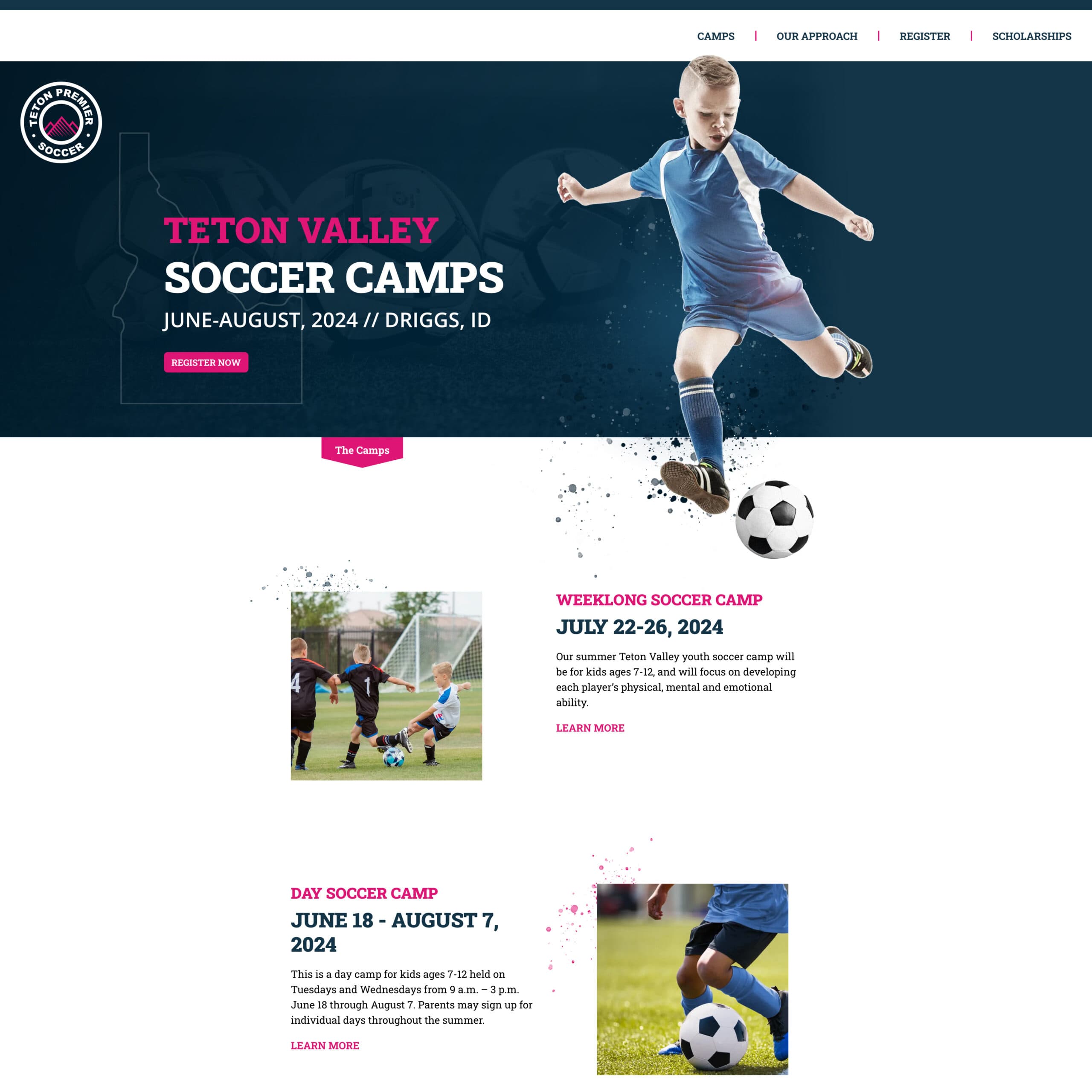 Teton Premier Soccer website
