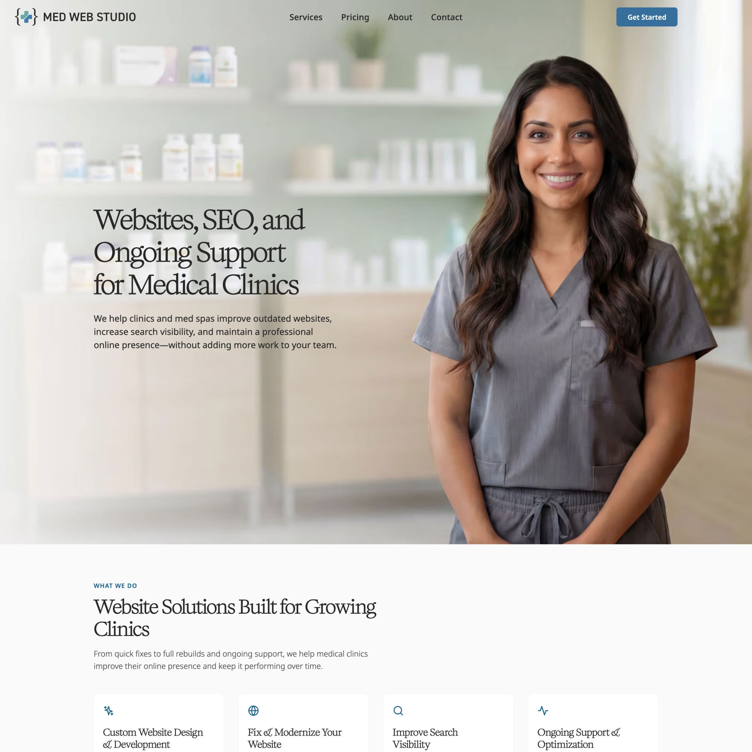 Med Web Studio website