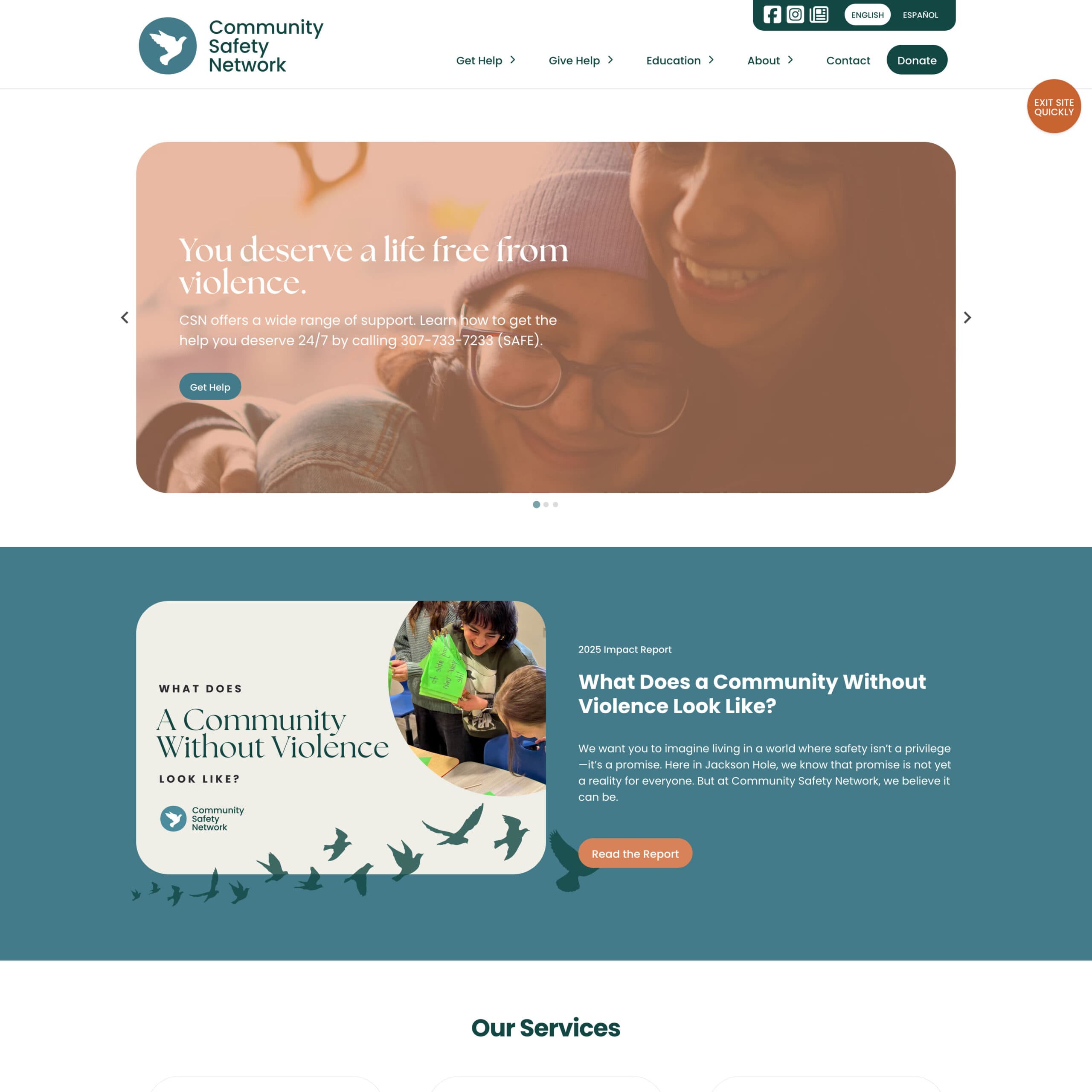 Community Safety Network Jackson Hole website